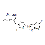 6-Fluoro-N-[(5-fluoro-2-methoxy-3-pyridyl)methyl]-5-[(5-methyl-7-azaindole-3-yl)methyl]pyridin-2-amine