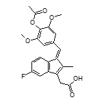 (Z)-2-[1-(4-Acetoxy-3,5-dimethoxybenzylidene)-5-fluoro-2-methyl-3-indenyl]acetic Acid