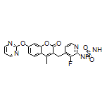 3-[2-(Methylaminosulfonyl)amino-3-fluoro-4-pyridylmethyl]-4-methyl-7-(2-pyrimidinyloxy)-2-oxo-2H-1-benzopyran