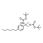 N,1-Di-Boc-3-amino-3-(4-hexylphenyl)azetidine