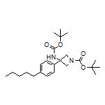 N,1-Di-Boc-3-amino-3-(4-pentylphenyl)azetidine