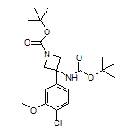 N,1-Di-Boc-3-amino-3-(4-chloro-3-methoxyphenyl)azetidine