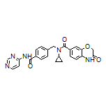 N-Cyclopropyl-3-oxo-N-[4-(4-pyrimidinylcarbamoyl)benzyl]-3,4-dihydro-2H-benzo[b][1,4]oxazine-7-carboxamide