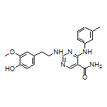 2-[(4-Hydroxy-3-methoxyphenethyl)amino]-4-(m-tolylamino)pyrimidine-5-carboxamide