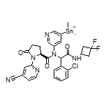 (2S)-N-[1-(2-Chlorophenyl)-2-[(3,3-difluorocyclobutyl)amino]-2-oxoethyl]-1-(4-cyano-2-pyridyl)-5-oxo-N-[5-(trimethylstannyl)-3-pyridyl]pyrrolidine-2-carboxamide