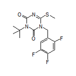 3-(tert-Butyl)-6-(methylthio)-1-(2,4,5-trifluorobenzyl)-1,3,5-triazine-2,4(1H,3H)-dione