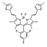 5,5-Difluoro-2,8-diiodo-1,9-dimethyl-3,7-bis[(E)-2-(5-methyl-2-thienyl)vinyl]-10-(2,4,6-trifluorophenyl)-5H-dipyrrolo[1,2-c:2’,1’-f][1,3,2]diazaborinin-4-ium-5-uide