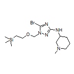 N-[5-Bromo-1-[[2-(trimethylsilyl)ethoxy]methyl]-1H-1,2,4-triazol-3-yl]-1-methylpiperidin-3-amine