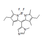 2,8-Diethyl-5,5-difluoro-1,3,7,9-tetramethyl-10-(1-methyl-5-imidazolyl)-5H-dipyrrolo[1,2-c:2’,1’-f][1,3,2]diazaborinin-4-ium-5-uide