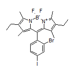 10-(2-Bromo-4-iodophenyl)-2,8-diethyl-5,5-difluoro-1,3,7,9-tetramethyl-5H-dipyrrolo[1,2-c:2’,1’-f][1,3,2]diazaborinin-4-ium-5-uide