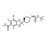 Methyl 2-[(1R,4R)-4-(Boc-amino)cyclohexyl]-7-fluoro-6-iodo-2,4-dimethylbenzo[d][1,3]dioxole-5-carboxylate