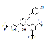 6-[(4-Chlorobenzyl)oxy]-3-[1-methyl-3-(trifluoromethyl)-5-pyrazolyl]-3’,5’-bis(trifluoromethyl)biphenyl-2-ol