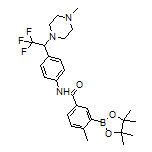 2-Methyl-5-[[4-[2,2,2-trifluoro-1-(4-methyl-1-piperazinyl)ethyl]phenyl]carbamoyl]phenylboronic Acid Pinacol Ester