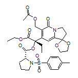 (R)-(S)-2-[6’-(Acetoxymethyl)-5’-oxo-3’,5’-dihydro-2’H-spiro[[1,3]dioxolane-2,1’-indolizin]-7’-yl]-1-ethoxy-1-oxo-2-butyl 1-Tosylpyrrolidine-2-carboxylate