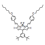 10-(3,5-Di-tert-butylphenyl)-5,5-difluoro-3,7-bis[(E)-4-(hexyloxy)styryl]-2,8-diiodo-5H-dipyrrolo[1,2-c:2’,1’-f][1,3,2]diazaborinin-4-ium-5-uide