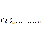 2-(2,6-Dimethyl-1-piperidyl)-N-(10-hydroxydecyl)acetamide