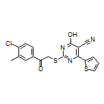 2-[[2-(4-Chloro-3-methylphenyl)-2-oxoethyl]thio]-4-hydroxy-6-(2-thienyl)pyrimidine-5-carbonitrile