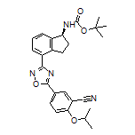 (S)-5-[3-[1-(Boc-amino)-4-indanyl]-1,2,4-oxadiazol-5-yl]-2-isopropoxybenzonitrile