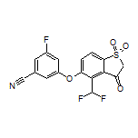 3-[[4-(Difluoromethyl)-1,1-dioxido-3-oxo-2,3-dihydrobenzo[b]thiophen-5-yl]oxy]-5-fluorobenzonitrile