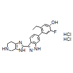 5-Ethyl-2-fluoro-4-[3-(4,5,6,7-tetrahydro-3H-imidazo[4,5-c]pyridin-2-yl)-1H-indazol-6-yl]phenol Dihydrochloride