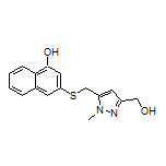 3-[[[3-(Hydroxymethyl)-1-methyl-5-pyrazolyl]methyl]thio]-1-naphthol