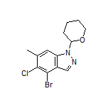 4-Bromo-5-chloro-6-methyl-1-(tetrahydro-2H-pyran-2-yl)-1H-indazole