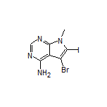 4-Amino-5-bromo-6-iodo-7-methyl-7H-pyrrolo[2,3-d]pyrimidine