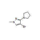 4-Bromo-1-methyl-3-(1-pyrrolidinyl)pyrazole