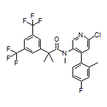 2-[3,5-Bis(trifluoromethyl)phenyl]-N-[6-chloro-4-(4-fluoro-2-methylphenyl)-3-pyridyl]-N,2-dimethylpropanamide