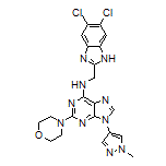 N-[(5,6-Dichloro-2-benzoimidazolyl)methyl]-9-(1-methyl-4-pyrazolyl)-2-morpholino-9H-purin-6-amine