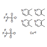 Tetra(3,4-dimethylpyridine) Copper(II) Trifluoromethanesulfonate Complex