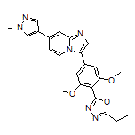 2-[2,6-Dimethoxy-4-[7-(1-methyl-4-pyrazolyl)imidazo[1,2-a]pyridin-3-yl]phenyl]-5-ethyl-1,3,4-oxadiazole