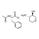 (3S,4R)-3-Hydroxytetrahydro-2H-pyran-4-aminium compound with (S)-2-Acetamido-3-phenylpropanoate(1:1)