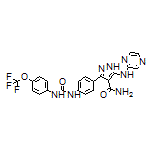 5-(Pyrazin-2-ylamino)-3-[4-[3-[4-(trifluoromethoxy)phenyl]ureido]phenyl]-1H-pyrazole-4-carboxamide