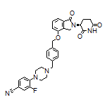 (S)-4-[4-[4-[[[2-(2,6-Dioxo-3-piperidyl)-1-oxo-4-isoindolinyl]oxy]methyl]benzyl]-1-piperazinyl]-3-fluorobenzonitrile