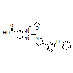 1-[(S)-Oxetan-2-ylmethyl]-2-[[3-(3-phenoxyphenyl)-1-pyrrolidinyl]methyl]-1-benzimidazole-6-carboxylic Acid