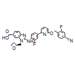 (S)-2-[[4-[6-[(4-Cyano-2-fluorobenzyl)oxy]-2-pyridyl]-2-fluorophenyl]amino]-1-(oxetan-2-ylmethyl)benzimidazole-6-carboxylic Acid