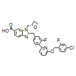 (S)-2-[4-[6-[(4-Chloro-2-fluorobenzyl)oxy]-2-pyridyl]-3-fluorobenzyl]-1-(oxetan-2-ylmethyl)benzimidazole-6-carboxylic Acid