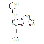 (S)-4-[2-(4-Amino-1,2,5-oxadiazol-3-yl)-1-ethyl-7-(3-piperidylmethoxy)-1H-imidazo[4,5-c]pyridin-4-yl]-2-methyl-3-butyn-2-ol