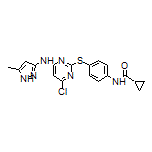 N-[4-[[4-Chloro-6-[(5-methyl-3-pyrazolyl)amino]-2-pyrimidinyl]thio]phenyl]cyclopropanecarboxamide