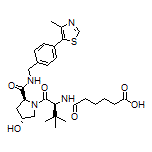 6-[[(S)-1-[(2S,4R)-4-Hydroxy-2-[[4-(4-methyl-5-thiazolyl)benzyl]carbamoyl]-1-pyrrolidinyl]-3,3-dimethyl-1-oxo-2-butyl]amino]-6-oxohexanoic Acid