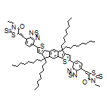 5,5’-[[7,7’-(4,4,9,9-Tetraoctyl-4,9-dihydro-s-indaceno[1,2-b:5,6-b’]dithiophene-2,7-diyl)bis(benzo[c][1,2,5]thiadiazole-7,4-diyl)]bis(methanylylidene)]bis(3-ethyl-2-thioxothiazolidin-4-one)