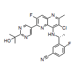 (R)-3-[1-[[3-Chloro-7-fluoro-6-[2-(2-hydroxy-2-propyl)-5-pyrimidinyl]-2-methyl-1,5-naphthyridin-4-yl]amino]ethyl]-4-fluorobenzonitrile