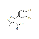 3-(3-Bromo-4-chlorophenyl)-5-methylisoxazole-4-carboxylic Acid