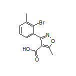 3-(2-Bromo-3-methylphenyl)-5-methylisoxazole-4-carboxylic Acid