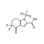 5,5-Difluoro-1-(methylsulfonyl)-4-oxo-4,5,6,7-tetrahydro-1H-indole-2-carboxylic Acid