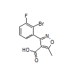 3-(2-Bromo-3-fluorophenyl)-5-methylisoxazole-4-carboxylic Acid