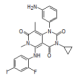 1-(3-Aminophenyl)-3-cyclopropyl-5-[(2-fluoro-4-iodophenyl)amino]-6,8-dimethylpyrido[4,3-d]pyrimidine-2,4,7(1H,3H,6H)-trione