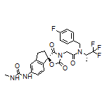 N-(4-Fluorobenzyl)-2-[(R)-5-(3-methylureido)-2’,4’-dioxo-2,3-dihydrospiro[indene-1,5’-oxazolidin]-3’-yl]-N-[(S)-1,1,1-trifluoro-2-propyl]acetamide