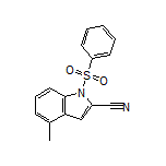 4-Methyl-1-(phenylsulfonyl)-1H-indole-2-carbonitrile